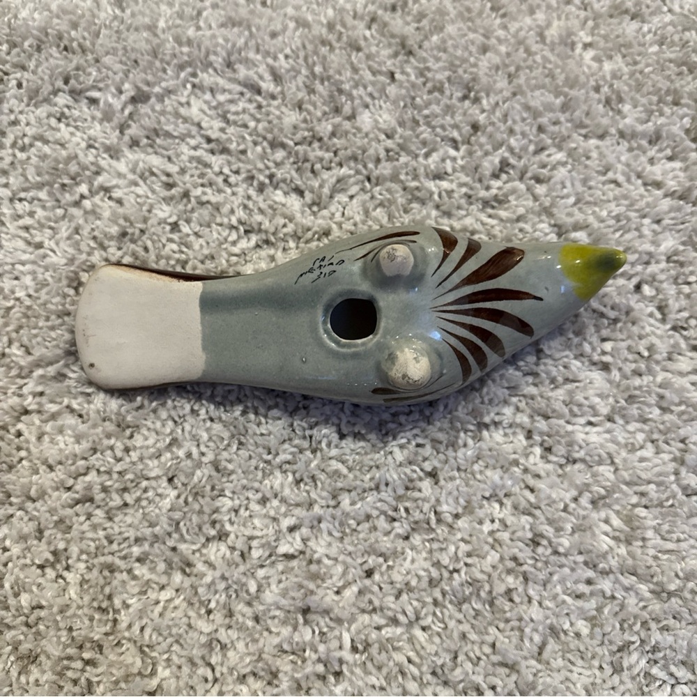 Vintage Tonala Mexican folk art pottery bird - Picture 3 of 4